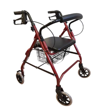 Rollator de 4 ruedas con asiento