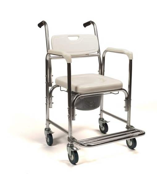Silla de ducha con 4 ruedas